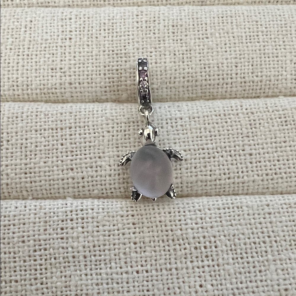 Pandora Murano Glass Pink Sea Turtle Dangle Charm